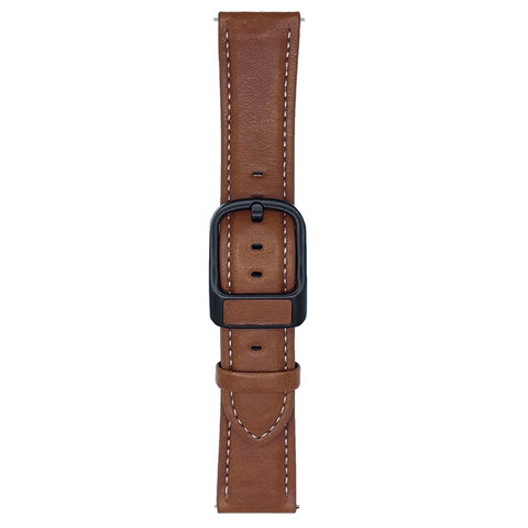 For Samsung Galaxy Watch7 44mm  /  40mm Watch Band 20mm Crazy Horse Texture Waist Pack Buckle Leather Wrist Strap