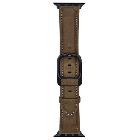 Watch Band For Apple Watch Series 11 10 42mm / 9 8 7 41mm / SE3 SE2 SE 6 5 4 40mm / 3 2 1 38mm Crazy Horse Texture Waist Pack Buckle Leather Strap