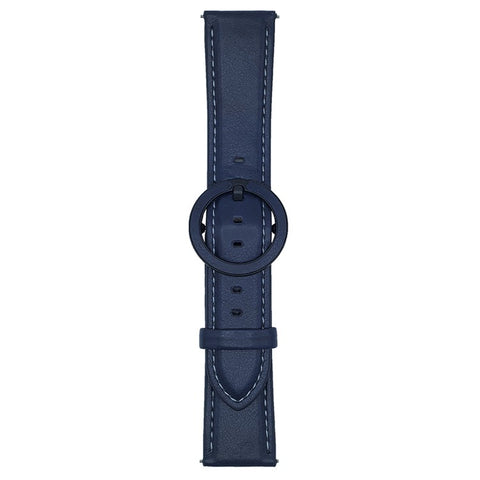 For Samsung Galaxy Watch7 44mm  /  40mm Watch Band 20mm Crazy Horse Texture Round Buckle Leather Wrist Strap