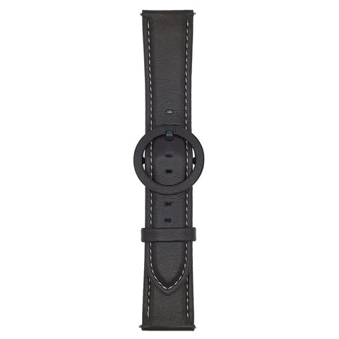 For Huawei Watch GT 5 46mm Watch Band 22mm Crazy Horse Texture Round Buckle Leather Wrist Strap