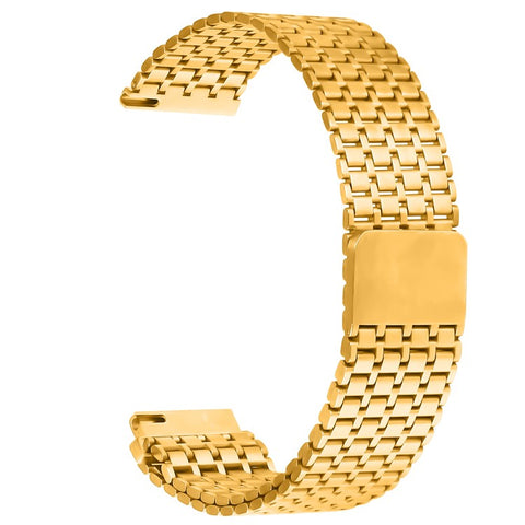 For Huawei Watch GT 5 46mm Watch Band 22mm Nine-Bead Magnetic Buckle Stainless Steel Wrist Strap