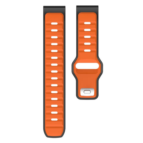 20mm Silicone Strap for Samsung Galaxy Watch7 40mm / 44m / Huami Amazfit Active 2 Dual Color Sport Wrist Band