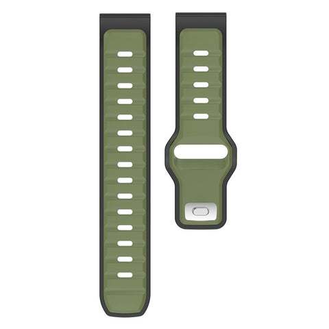 20mm Silicone Strap for Samsung Galaxy Watch7 40mm / 44m / Huami Amazfit Active 2 Dual Color Sport Wrist Band