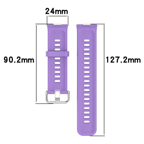 Silicone Strap with Silver Buckle for Huawei Watch Fit 4 Pro / 4 / 3 Breathable Watch Band