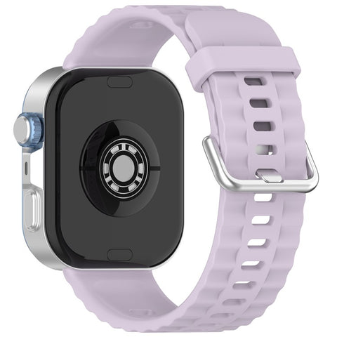 Silicone Strap with Silver Buckle for Huawei Watch Fit 4 Pro / 4 / 3 Breathable Watch Band