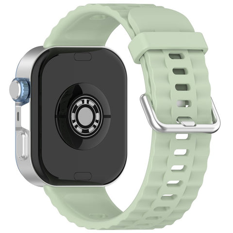 Silicone Strap with Silver Buckle for Huawei Watch Fit 4 Pro / 4 / 3 Breathable Watch Band