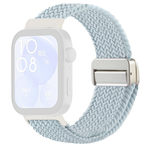 Replacement Strap for Huawei Watch Fit 4 Pro / 4 / 3 Nylon Braided Watch Band with Magnetic Buckle (Metal Joint)