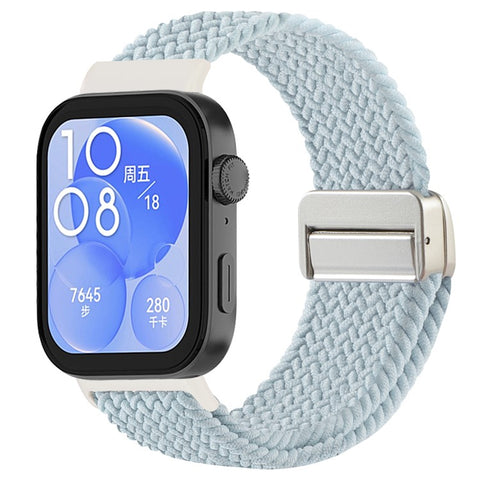 Replacement Strap for Huawei Watch Fit 4 Pro / 4 / 3 Nylon Braided Watch Band with Magnetic Buckle (Metal Joint)