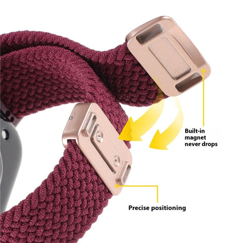 Replacement Strap for Huawei Watch Fit 4 Pro / 4 / 3 Nylon Braided Watch Band with Magnetic Buckle (Metal Joint)