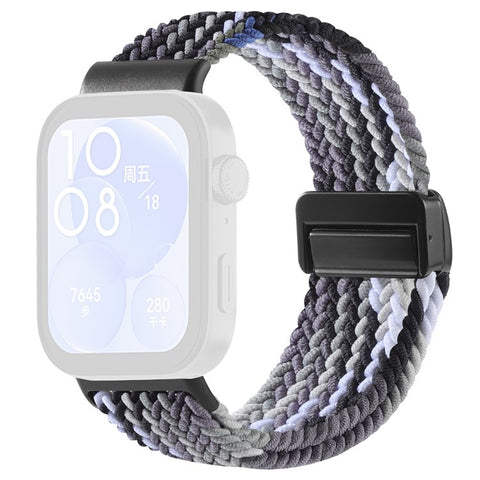 Replacement Strap for Huawei Watch Fit 4 Pro / 4 / 3 Nylon Braided Watch Band with Magnetic Buckle (Metal Joint)