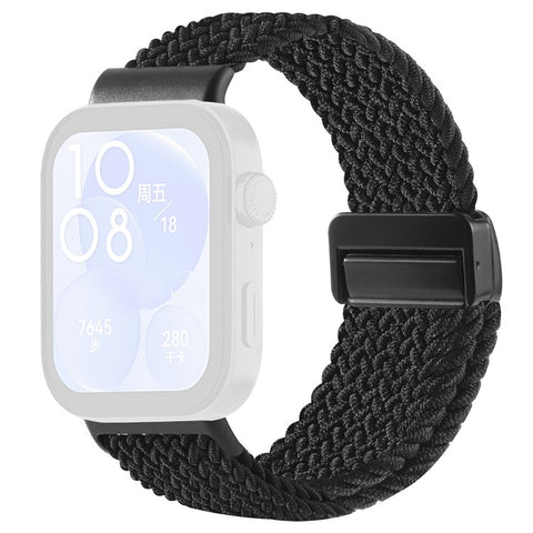 Replacement Strap for Huawei Watch Fit 4 Pro / 4 / 3 Nylon Braided Watch Band with Magnetic Buckle (Metal Joint)