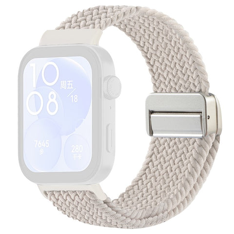 Replacement Strap for Huawei Watch Fit 4 Pro / 4 / 3 Nylon Braided Watch Band with Magnetic Buckle (Metal Joint)