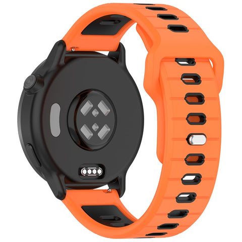For Garmin Venu 3 Silicone Watch Band 22mm Horizontal Stripe Reverse Buckle Wrist Strap