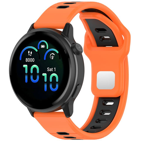 For Garmin Venu 3 Silicone Watch Band 22mm Horizontal Stripe Reverse Buckle Wrist Strap