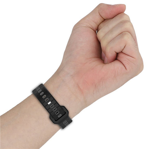 For Garmin Venu 3 Silicone Watch Band 22mm Horizontal Stripe Reverse Buckle Wrist Strap