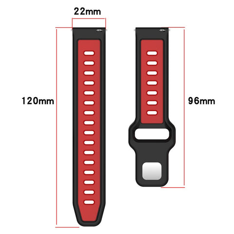 For Garmin Venu 3 Silicone Watch Band 22mm Horizontal Stripe Reverse Buckle Wrist Strap