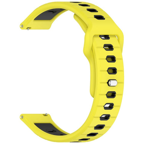 For Garmin Venu 3 Silicone Watch Band 22mm Horizontal Stripe Reverse Buckle Wrist Strap