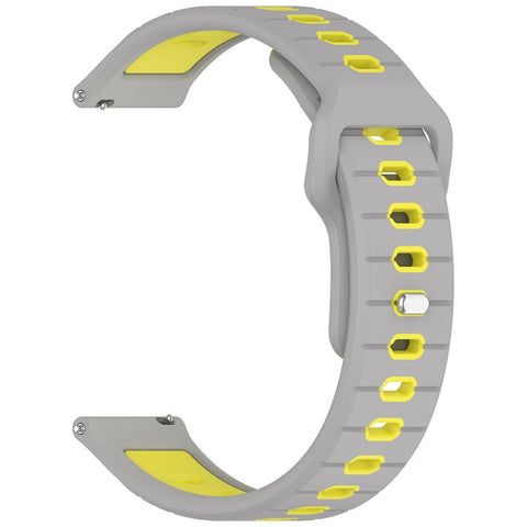 For Garmin Venu 3 Silicone Watch Band 22mm Horizontal Stripe Reverse Buckle Wrist Strap