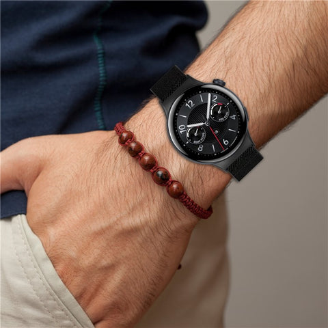 For vivo Watch 5 Nylon Braided Watch Band Elastic Wrist Strap with Slide Clasp