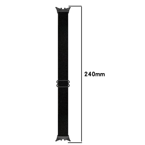 For vivo Watch 5 Nylon Braided Watch Band Elastic Wrist Strap with Slide Clasp