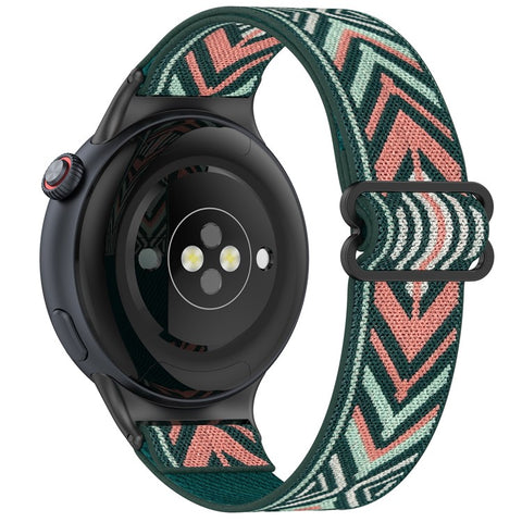 For vivo Watch 5 Nylon Braided Watch Band Elastic Wrist Strap with Slide Clasp