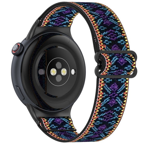 For vivo Watch 5 Nylon Braided Watch Band Elastic Wrist Strap with Slide Clasp