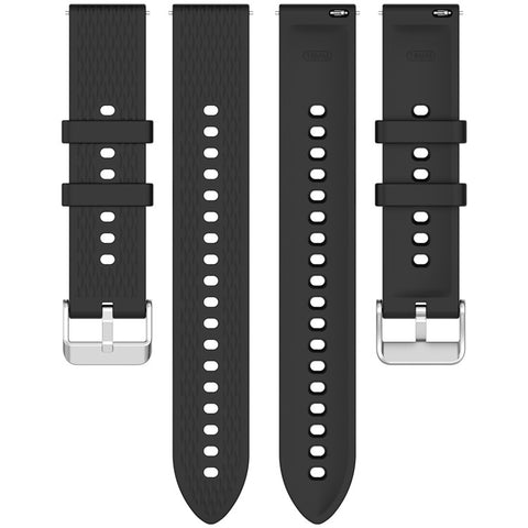 For Oppo Watch X2 Mini Silicone Watch Band Rhombus Texture 18mm Wrist Strap with Steel Buckle
