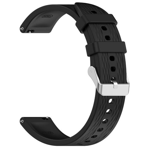For Oppo Watch X2 Mini Silicone Watch Band Rhombus Texture 18mm Wrist Strap with Steel Buckle