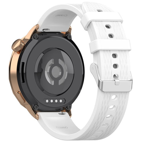 For Oppo Watch X2 Mini Silicone Watch Band Rhombus Texture 18mm Wrist Strap with Steel Buckle