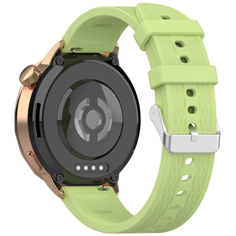 For Oppo Watch X2 Mini Silicone Watch Band Rhombus Texture 18mm Wrist Strap with Steel Buckle