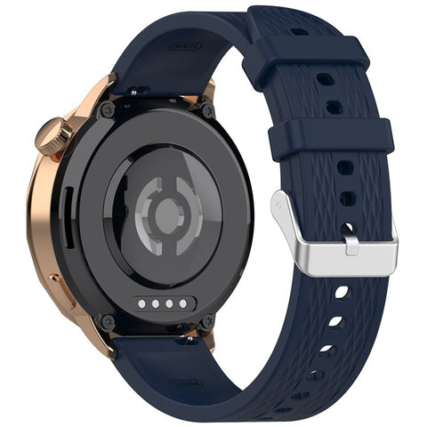 For Oppo Watch X2 Mini Silicone Watch Band Rhombus Texture 18mm Wrist Strap with Steel Buckle