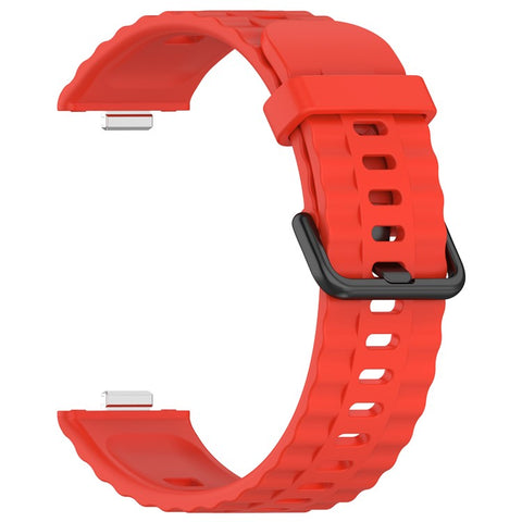 Silicone Watch Strap for Huawei Watch Fit 4 / Fit 4 Pro / Fit 3 Black Buckle Wrist Band