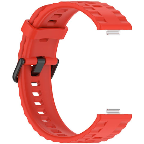 Silicone Watch Strap for Huawei Watch Fit 4 / Fit 4 Pro / Fit 3 Black Buckle Wrist Band