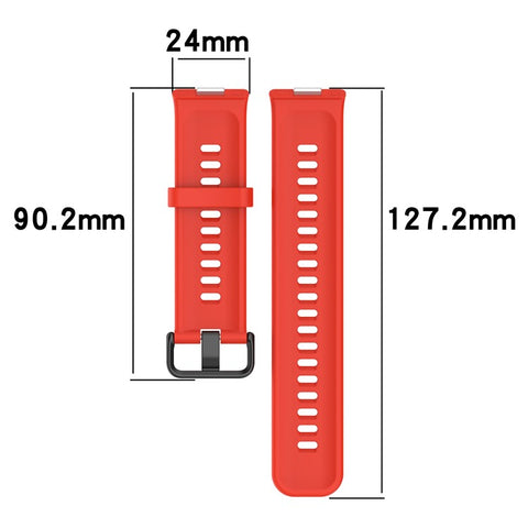 Silicone Watch Strap for Huawei Watch Fit 4 / Fit 4 Pro / Fit 3 Black Buckle Wrist Band