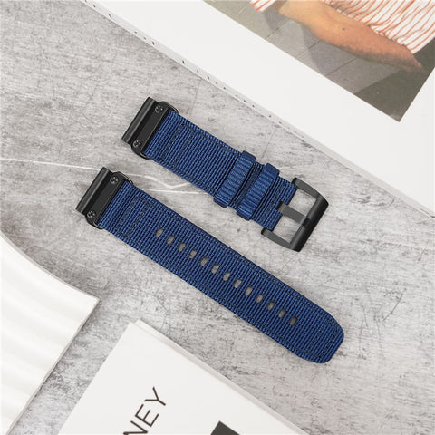 22mm Watch Band for Garmin Fenix 7 Pro / Fenix 8 47mm / Tactix 8 47mm Adjustable Nylon Strap