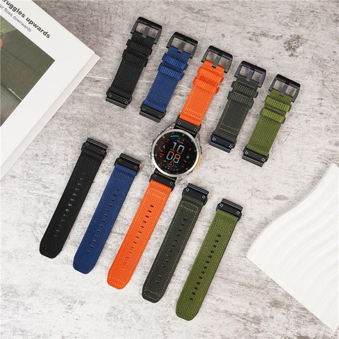 For Garmin Fenix 8 43mm / Fenix 7S Pro Watch Band 20mm Adjustable Nylon Strap