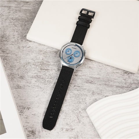 For Huawei Watch GT 5 Pro 46mm / Xiaomi Watch S4 Watch Band 22mm Nylon Woven Strap