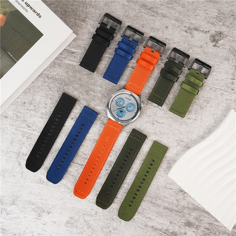 For Huawei Watch GT 5 Pro 46mm / Xiaomi Watch S4 Watch Band 22mm Nylon Woven Strap
