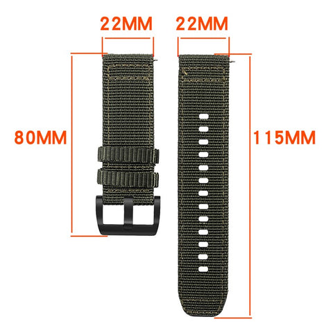 For Huawei Watch GT 5 Pro 46mm / Xiaomi Watch S4 Watch Band 22mm Nylon Woven Strap