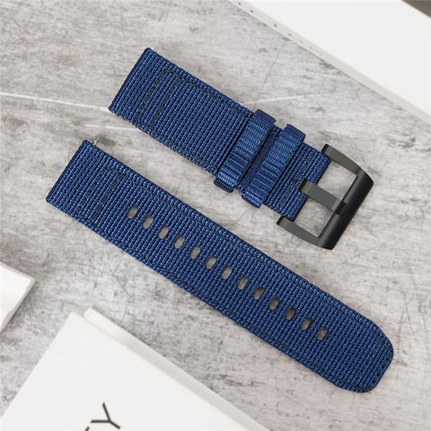 For Huawei Watch GT 5 Pro 46mm / Xiaomi Watch S4 Watch Band 22mm Nylon Woven Strap