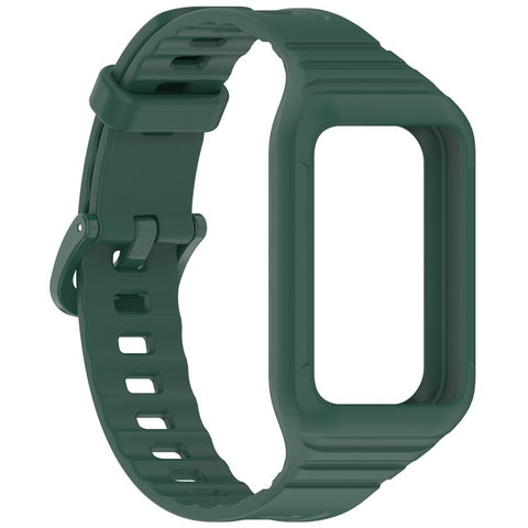 For Honor Band 10 / 9 Integrated Silicone Strap with Watch Case Pin Buckle Design Watch Band