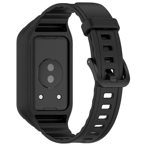 For Honor Band 10 / 9 Integrated Silicone Strap with Watch Case Pin Buckle Design Watch Band