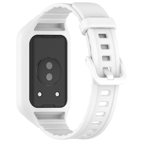 For Honor Band 10 / 9 Integrated Silicone Strap with Watch Case Pin Buckle Design Watch Band