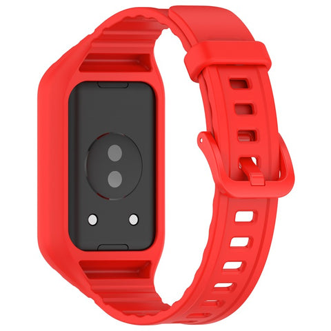 For Honor Band 10 / 9 Integrated Silicone Strap with Watch Case Pin Buckle Design Watch Band