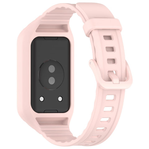 For Honor Band 10 / 9 Integrated Silicone Strap with Watch Case Pin Buckle Design Watch Band