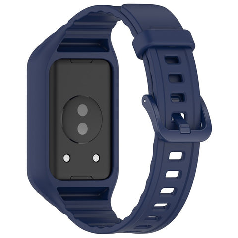For Honor Band 10 / 9 Integrated Silicone Strap with Watch Case Pin Buckle Design Watch Band