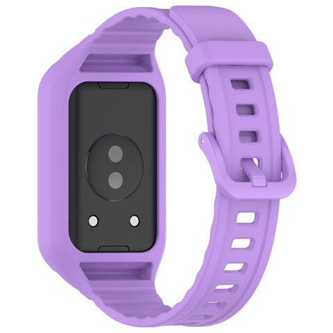 For Honor Band 10 / 9 Integrated Silicone Strap with Watch Case Pin Buckle Design Watch Band