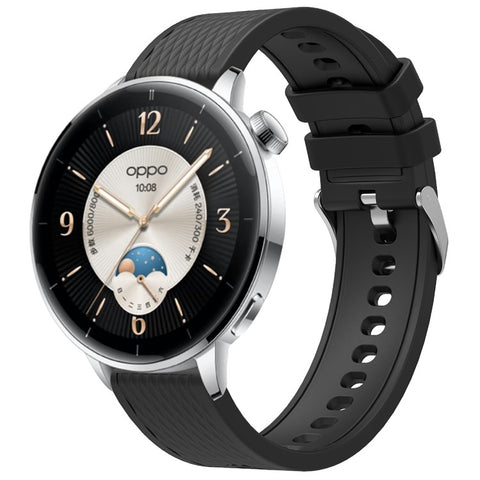 For Oppo Watch X2 Mini Watch Band 18mm Rhombic Texture Silicone Wrist Strap