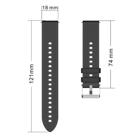 For Oppo Watch X2 Mini Watch Band 18mm Rhombic Texture Silicone Wrist Strap