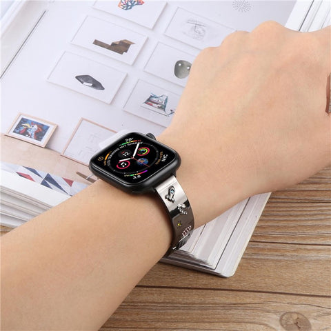 Bracelet Strap for Apple Watch Ultra 3 2 1 49mm / Series 11 10 46mm / 9 8 7 45mm / SE3 SE2 SE 6 5 4 44mm / 3 2 1 42mm Rhinestone Decor Metal Watch Band